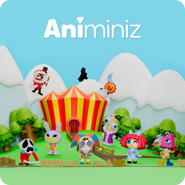 Animiniz de O Incrível Circo Digital: série de personagens principais
