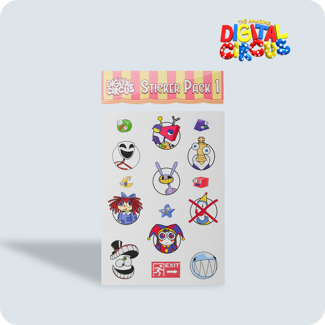 Digital Circus Sticker Pack 1