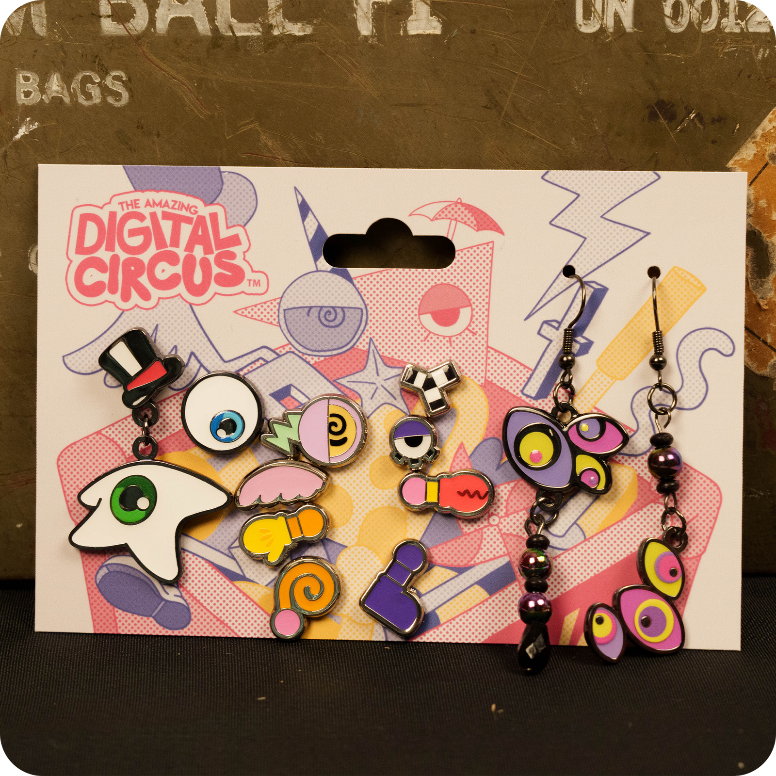 Conjunto de brincos de O Incrível Circo Digital