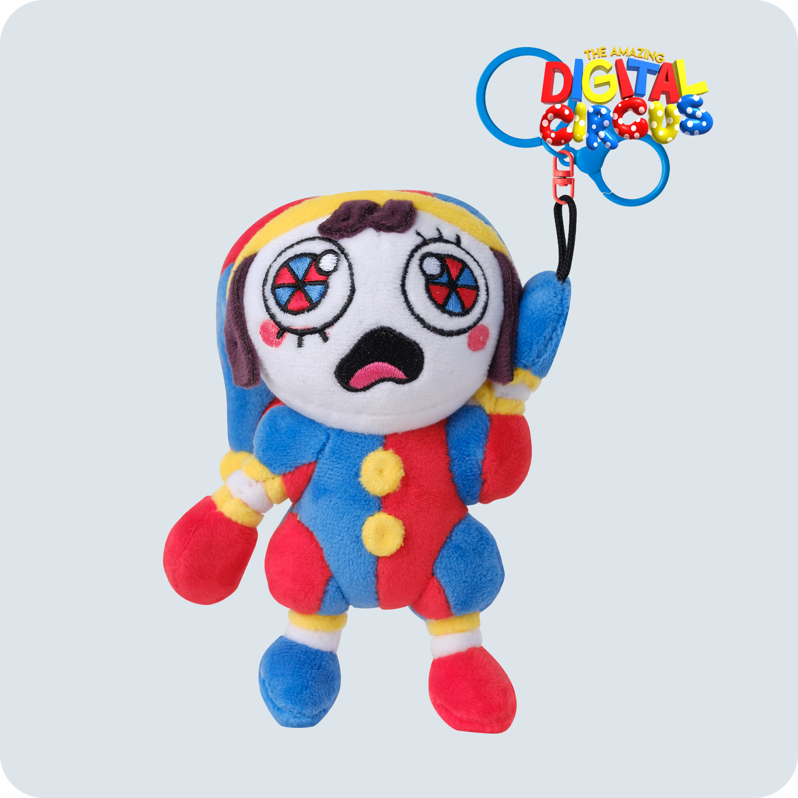 Chaveiro de pelúcia da Pomni