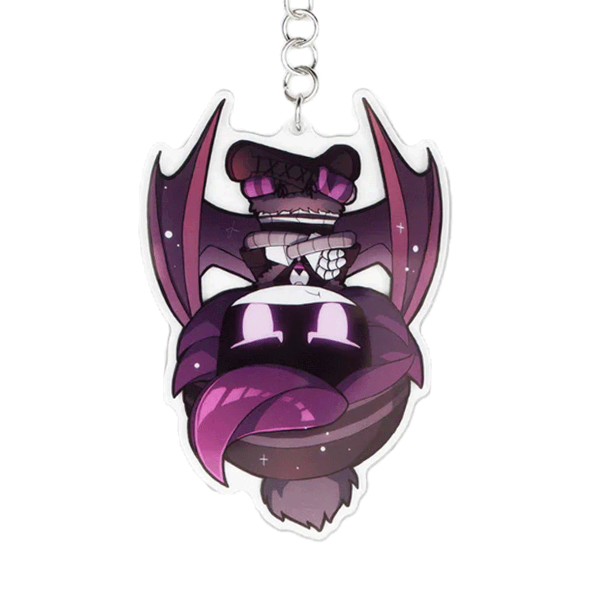 Llavero de Uzi colgando cabeza abajo