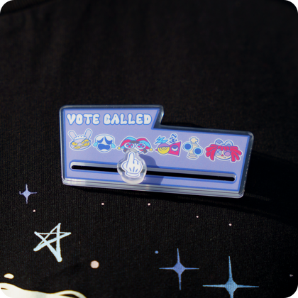 Sliding Vote Pin – Glitch Productions Store