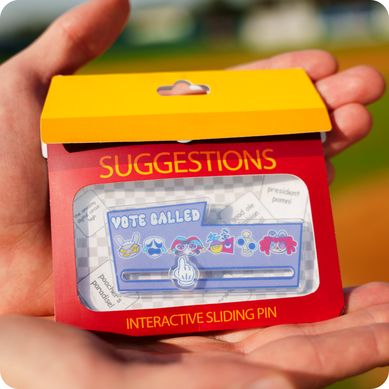 Sliding Vote Pin – Glitch Productions Store