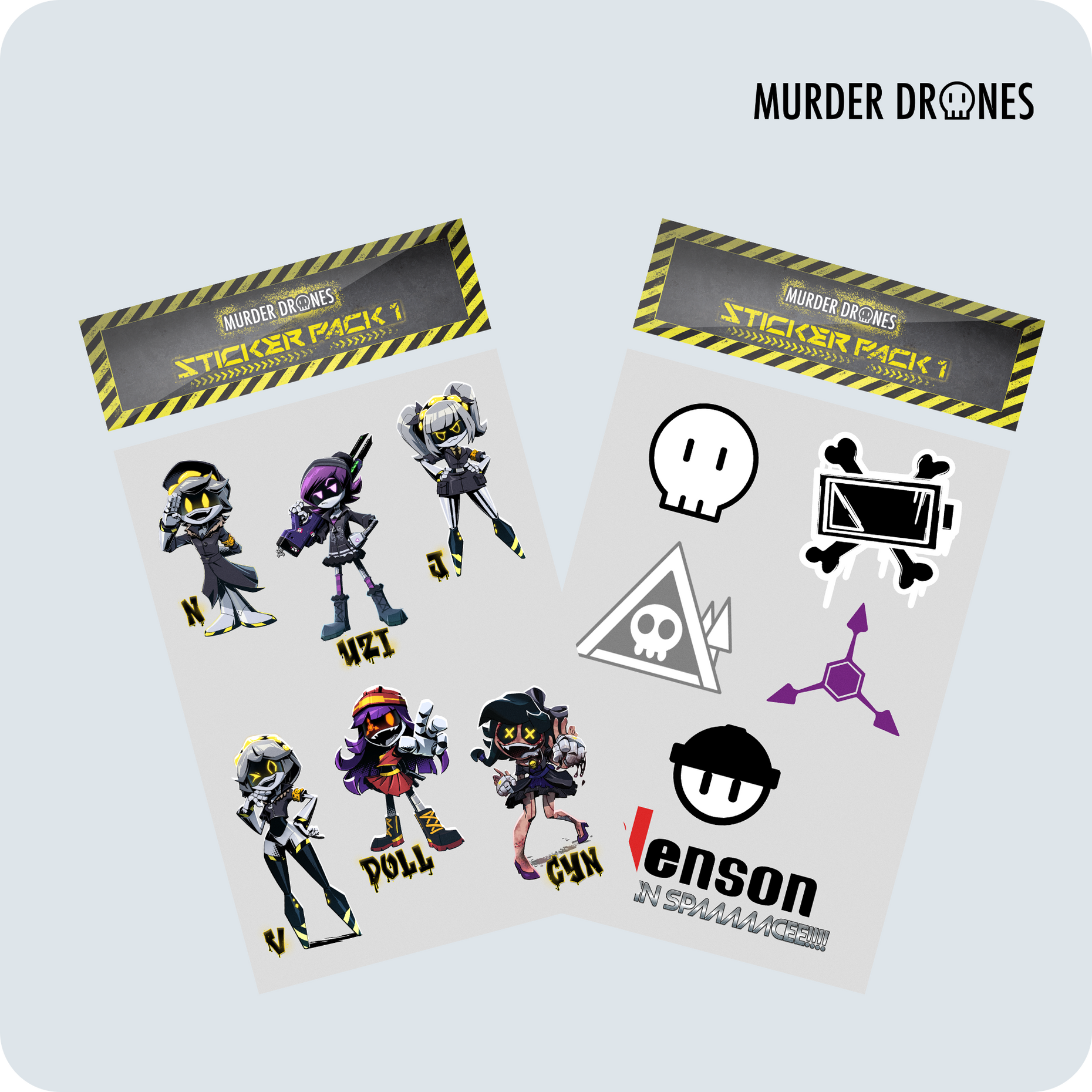 Murder Drones Sticker Pack 1 – Glitch Productions Store