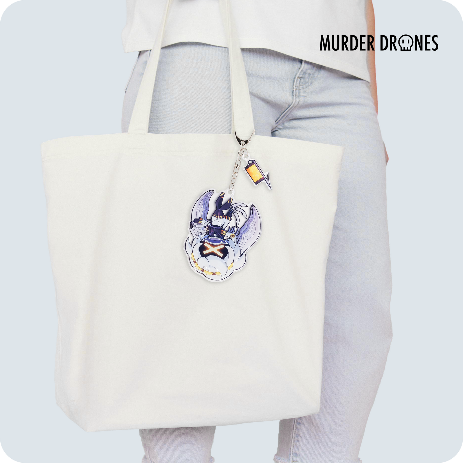 Llavero de V colgando cabeza abajo