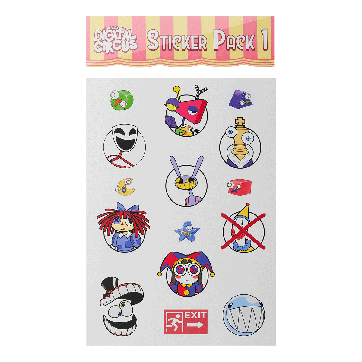 Digital Circus Sticker Pack 1