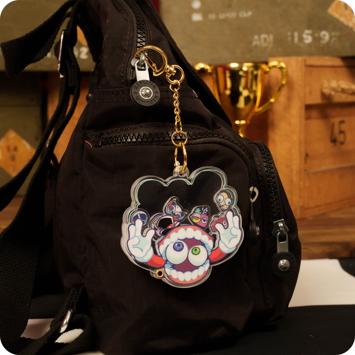 Llavero de burbuja de pensamientos de Caine