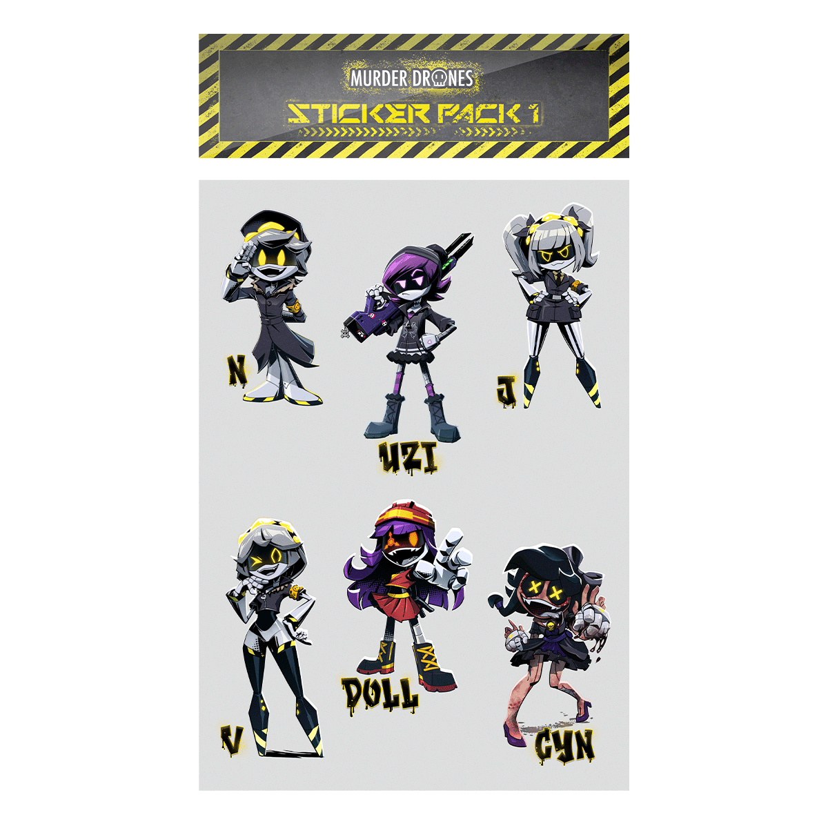 Murder Drones Sticker Pack 1