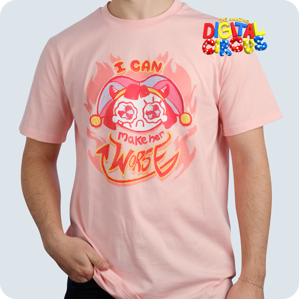 Camiseta da Pomni "I Can Make Her Worse"