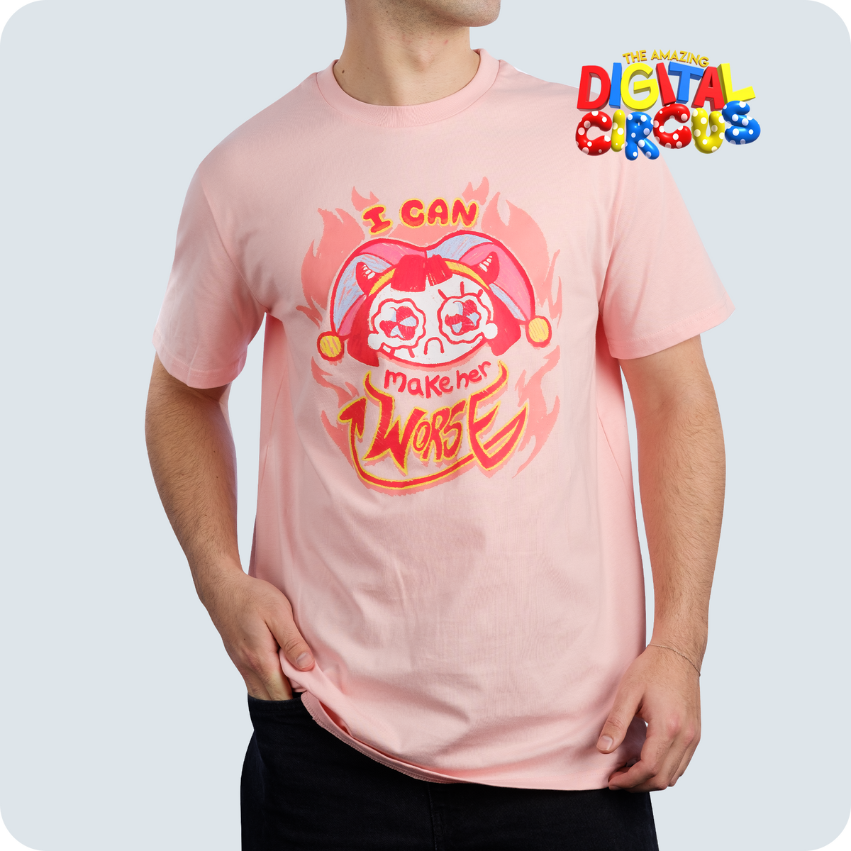 Camiseta da Pomni "I Can Make Her Worse"